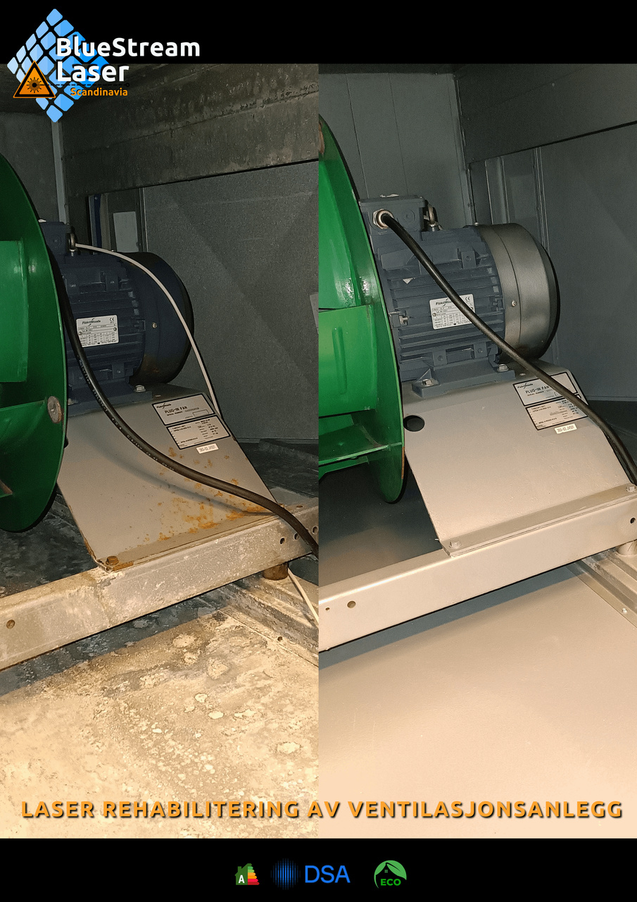 laser rengjøring og rehabilitering av ventilasjonsanlegg